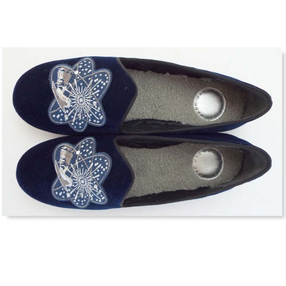 New MARC JACOBS Blue Space Smoking Slippers 39.5 - Picture 3 of 8